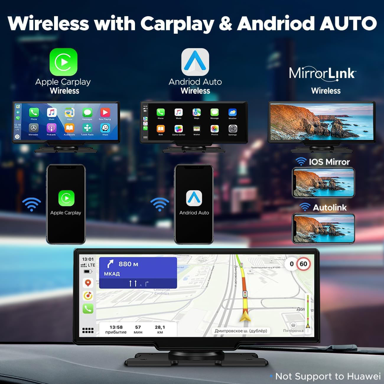 10.26 Inch Dash Cam 4K Carplay - огляд і ціна Panoramic Dash Cam 360