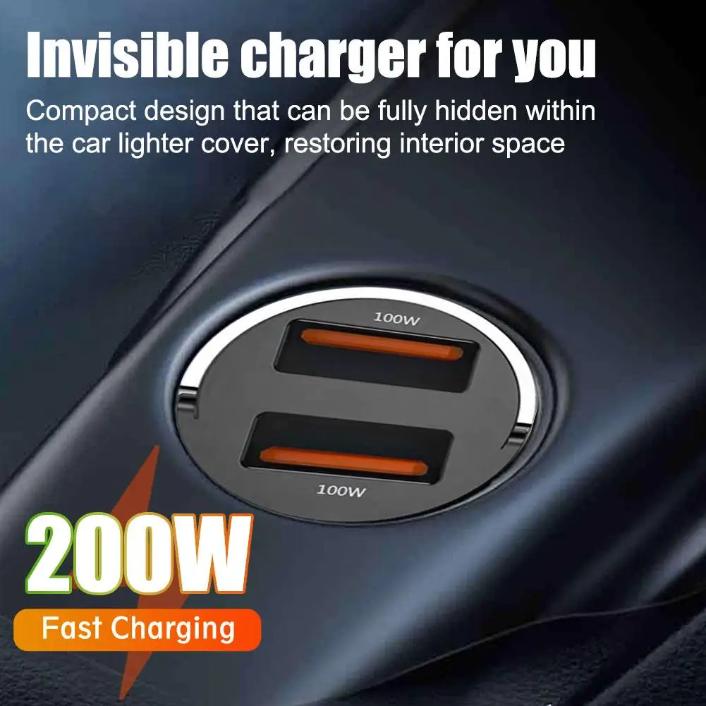 100/200W Car Charger Lighter P - огляд і ціна Mini Electronics Gadgets