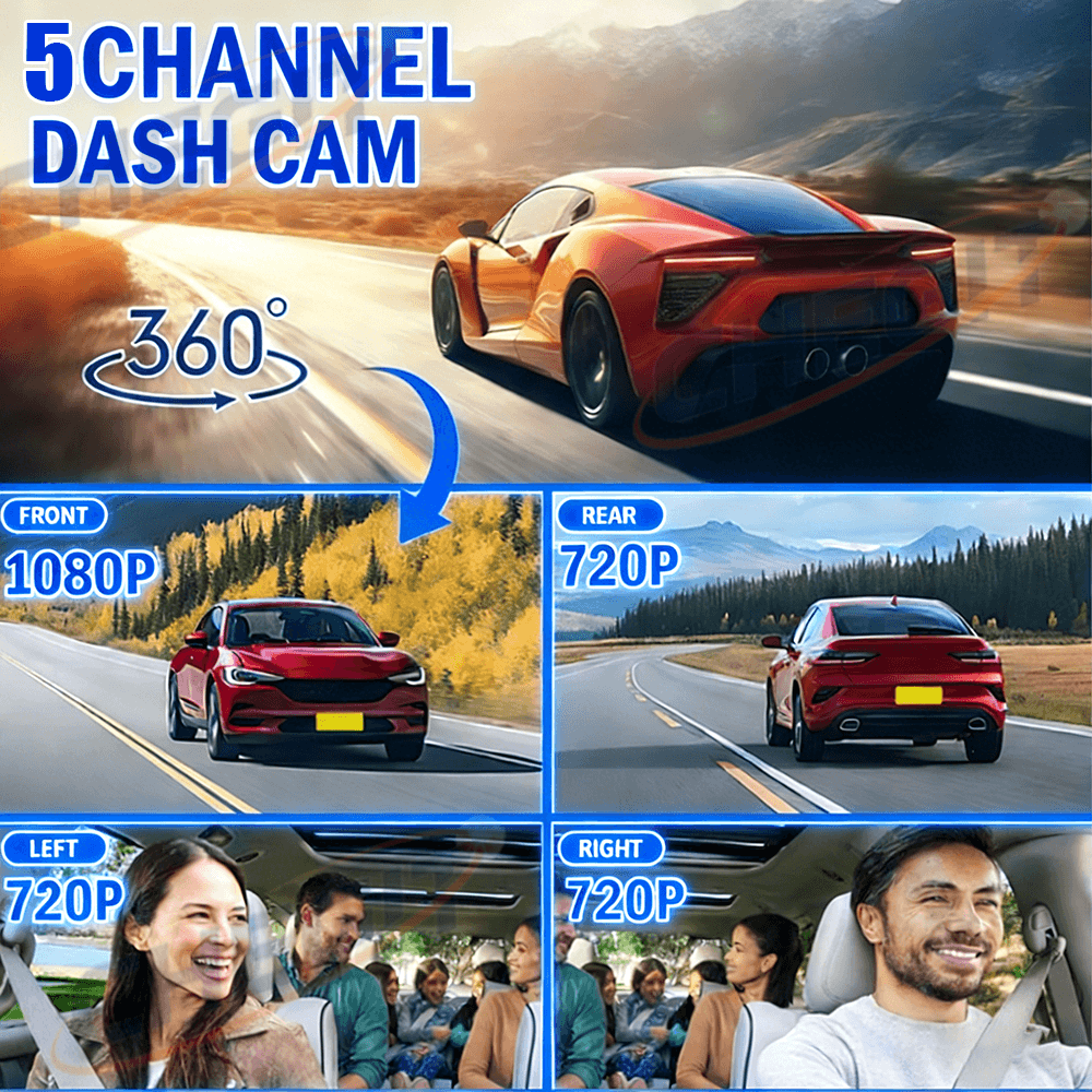 2026 NEW 3/5Camera Car DVR 108 - огляд і ціна Panoramic Dash Cam 360