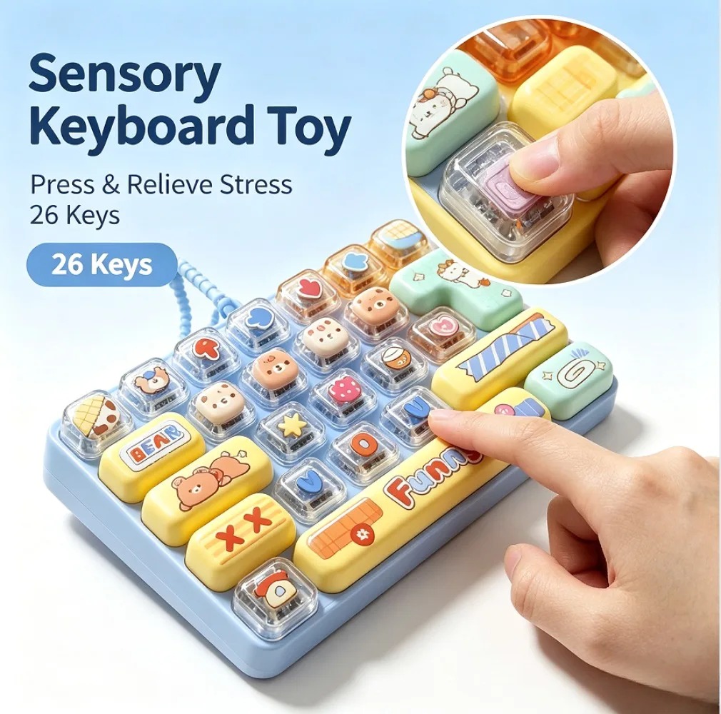 Cute Macaron 26 Keys Fidget Cl - огляд і ціна Electronics Gadgets Bag