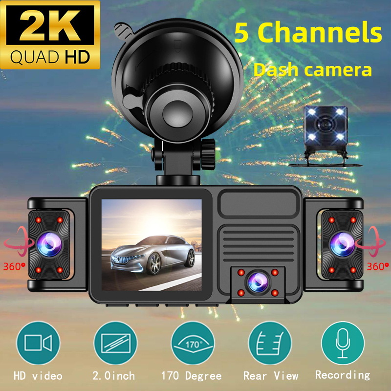 5 Channel 360° Panoramic Car D - огляд і ціна Panoramic Dash Cam 360